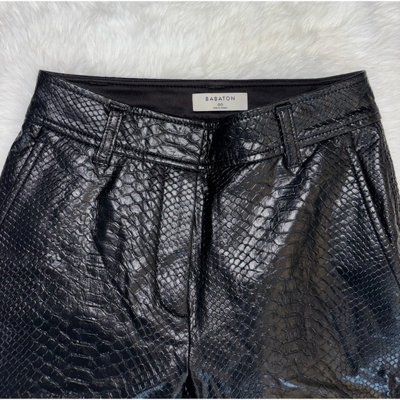 BABATON LEATHER SNAKESKIN PANTS - Picture 3 of 5